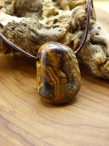Boulder opal edelstein kette - edelstein,