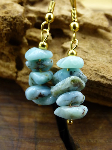 Larimar edelstein ohrringe - larimar,