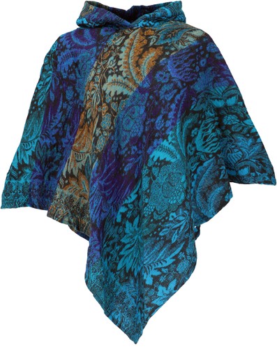 Poncho mit kapuze goa - mit, hippie