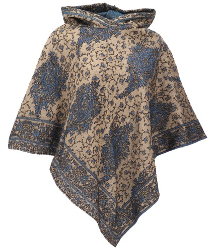Weicher poncho mit - poncho, kapuze,