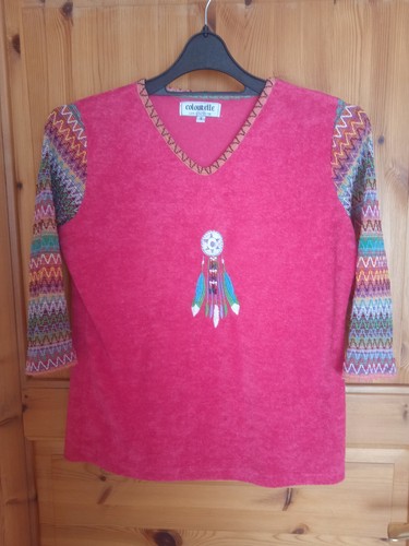 Shirt pink ethno - pink, hippie