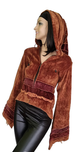 Gugel zipfeljacke samt - zipfeljacke, vintage
